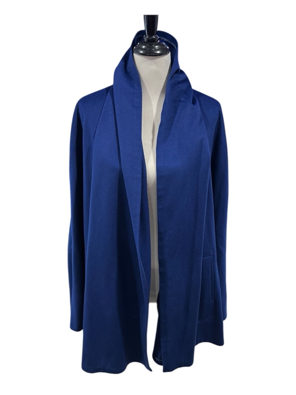 Armani Collezioni Blue Wool Open Front Jacket Size EU 50